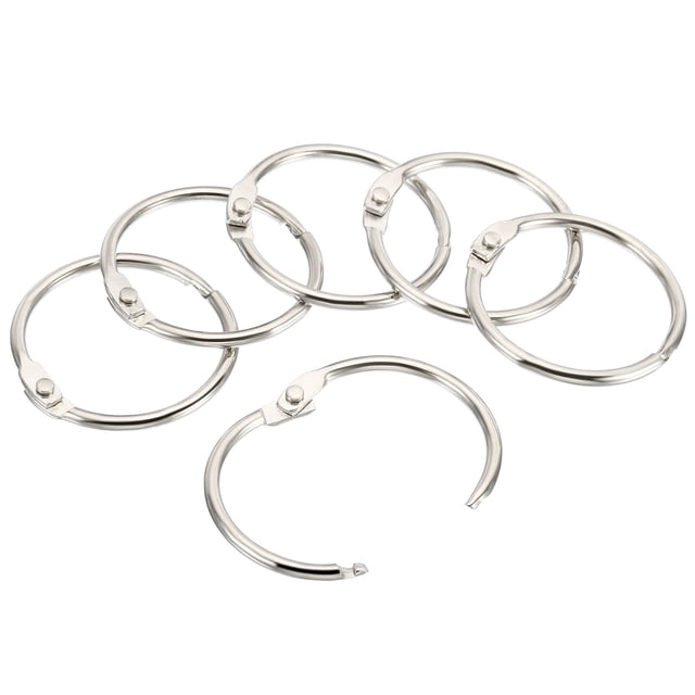 Unique Bargains Bagues de Bureau 1,5 Pieds, Argent, 24 Unités, Lot de 24