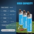 thumbnail image 2 of Rechargeable Lithium AA Batteries 4 Pack AA 1.5V Size Li-ion Batteries for Blink Camera,Double A Battery 3600mWh with 2H Fast Charge, 2 of 6