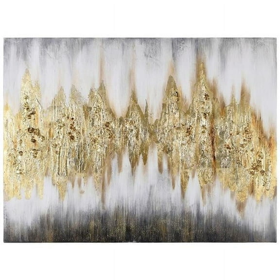 Empire Art Direct Gold Textured Glitter Hand Painted Canvas Wall Art by Martin Edwards, 30" x 40"