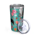 thumbnail image 2 of Australian Shepherd Dog and Flower 10oz Tumblers Stainless Steel Tumbler with Lid and Straw,Vacuum Insulated Double Wall Travel Tumbler Cups with Cleaning Brush for Coffee, Tea, 2 of 4