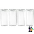 thumbnail image 7 of Sorbus 4 Pack Airtight Cereal Dispenser Canister Set with Lids - Easy Pour, Stackable, Store Dry Food, Rice Pasta and more, 7 of 7