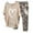Khaki, variant on AKAFMK 2 Piece Linen Set for Women Casual Cotton Linen Sets Oversized T Shirts Camouflage Capris Pants 2024 Loungewear Sets