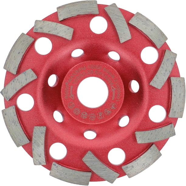 Disco abrasivo de diamante para hormigón de alta velocidad de 125 mm x 22,2 mm. Almohadilla de lijado para hormigón, azulejos y adhesivos para mampostería.