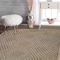 thumbnail image 5 of 5' X 8' Gray and Blue Geometric Stain Resistant Indoor Outdoor Area Rug Color: Champagne, Size: 5'3" x 8', 5 of 5
