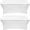 White, variant on H&D Spandex Tablecloth 6ft - 2 Pack, Fitted and Stretch Table Cover for Rectangle Tables, Wrinkle-Resistant and Secure Fabric for Outdoor, Picnic, Party, Wedding, Banquet and Birthday, Black