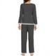 thumbnail image 4 of Pijamas de mujer en liquidación, conjuntos de moda para mujer, ropa de estar por casa, camisetas de manga larga y pantalones., 4 of 5