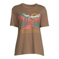 thumbnail image 3 of Time And Tru Women's Graphic Tee with Short Sleeves, 3 of 5