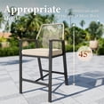 thumbnail image 2 of MF Studio 7-Piece Outdoor Patio Bar Set Dining Set, All-Weather Rattan Bar Height Table Set with Removable Cushions, 67” Rectangle Bar Table, 2 of 7