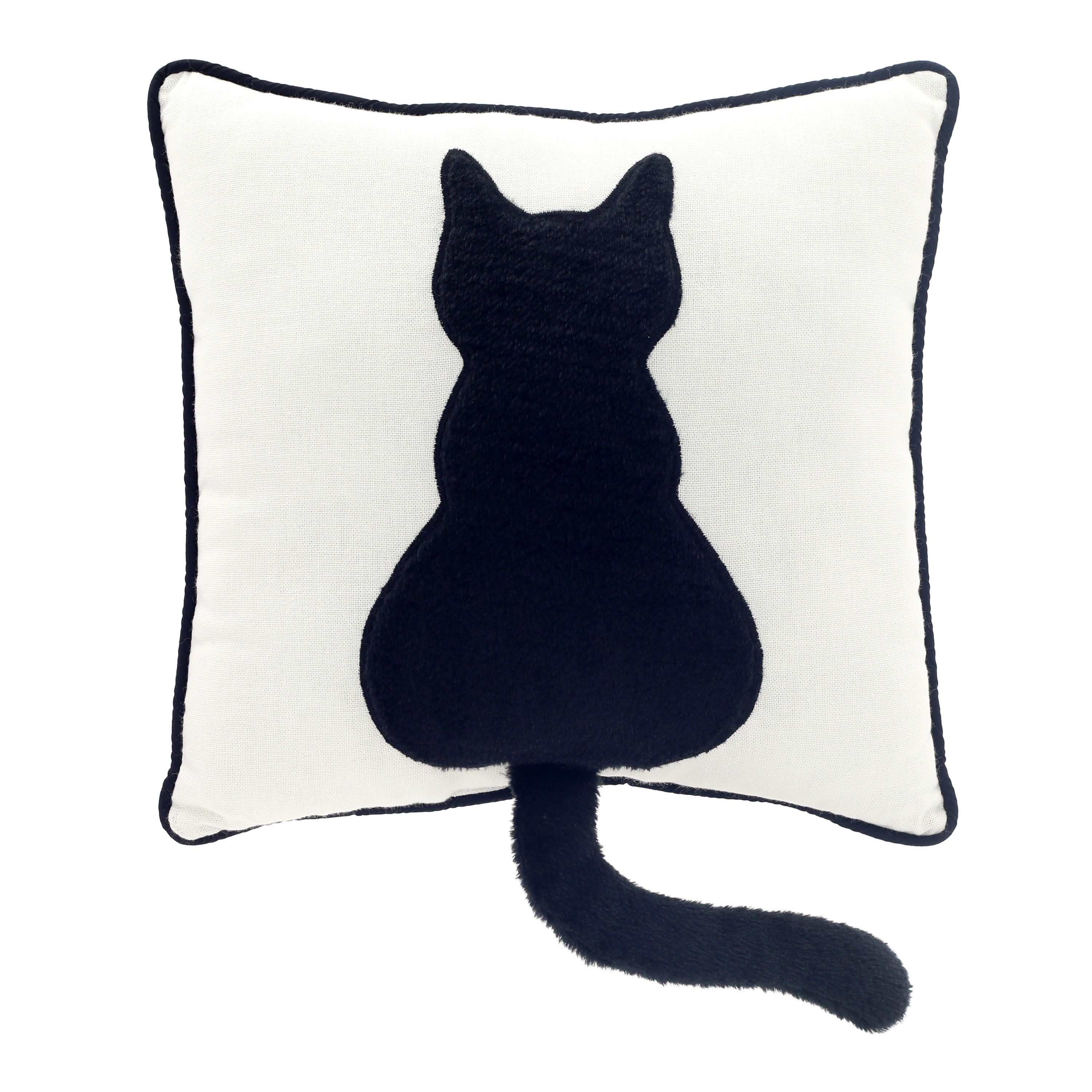 Black and top white cat pillow