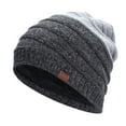 thumbnail image 2 of Dyfzdhu Knit Beanie Warm Thick Lined Hat Mens Winter Skull Cap Unisex Gray, 2 of 3