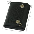 thumbnail image 4 of Marshal Genuine Leather Men EAGLE Trifold Wallet Chain Biker Trucker, Black, 4 of 6