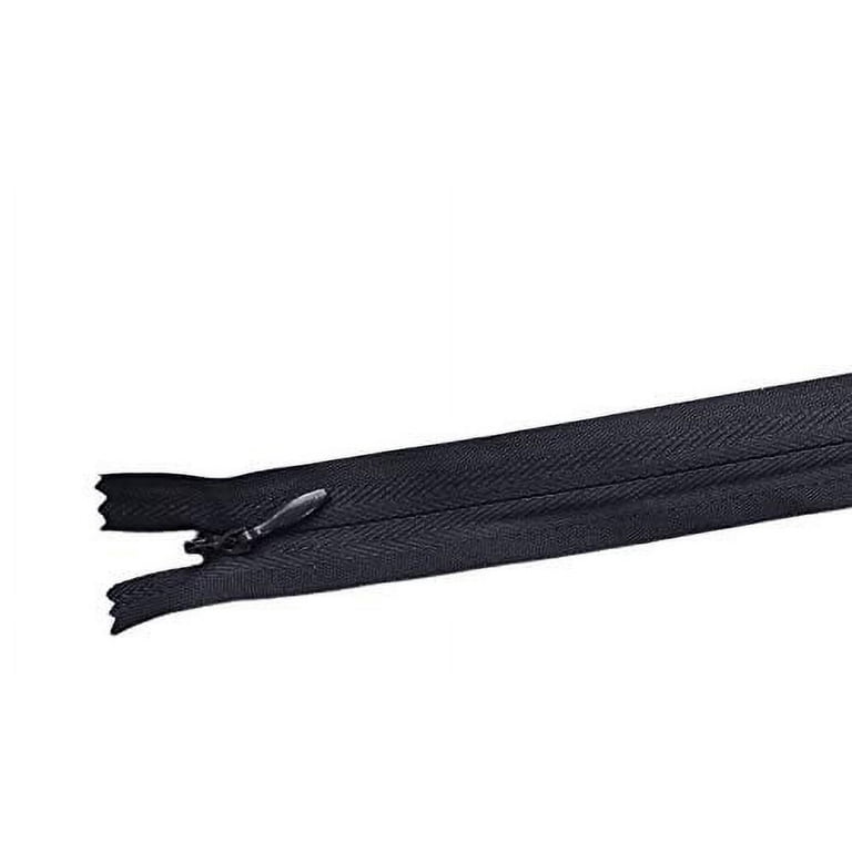 Black Nylon Invisible Zipper for Sewing, 26 Inch Bulk Hidden