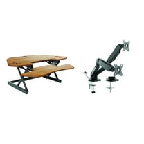 Rocelco 46" Height Adjustable Corner Standing Desk Converter