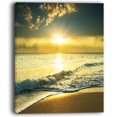 thumbnail image 2 of Yellow Sunlight over Crystal Waters - Seascape Canvas Art Print, 2 of 3