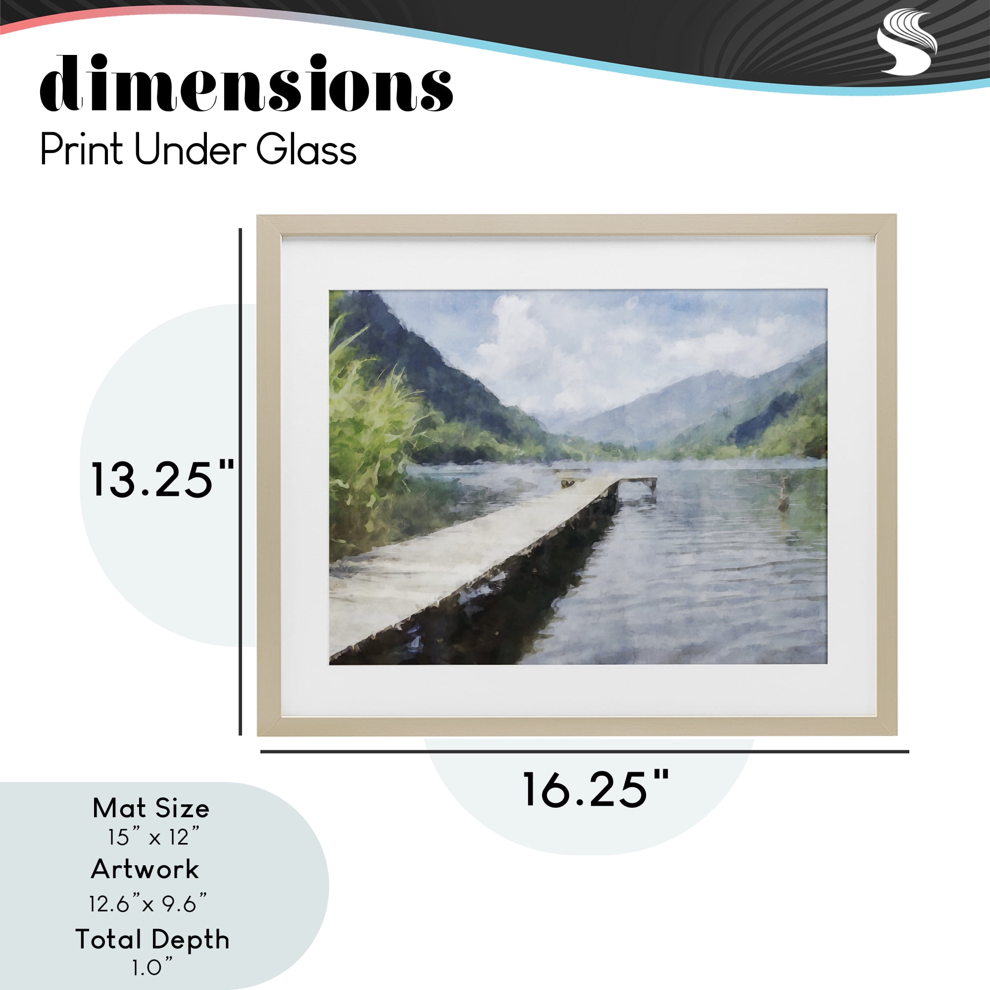 Stupell Industries Dappled Lake Dock Birch Framed Print Under Glass, design by Kim Curinga