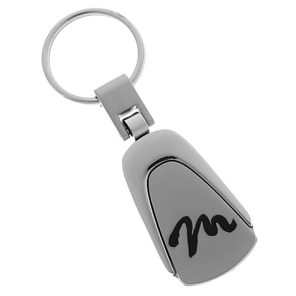 M Logo Satin Tear Drop Keychain (Chrome)