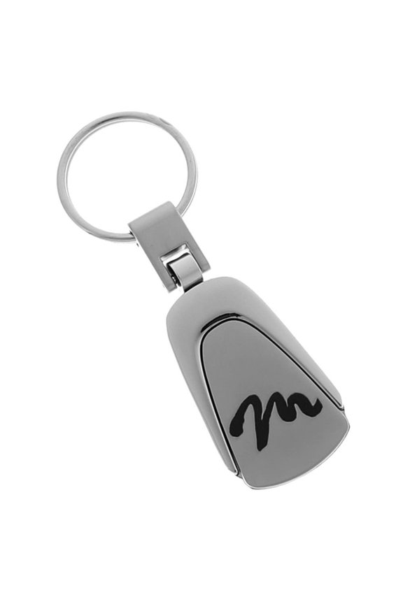 M Logo Satin Tear Drop Keychain (Chrome)