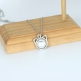 thumbnail image 4 of Cute Cat Ears Imitation Pearl Necklaces for Women Fashion Gold Silver Animal Pendant Necklace Choker with Wishing Card Jewelry Gift, 4 of 6