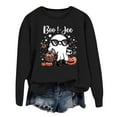 thumbnail image 2 of Halloween Sweatshirts for Women Ghost Pumpkin Printed Cute Cozy Crew Neck Sweaters Spooky Season Loose Fit Long Sleeve Casual Style Outfits Winter Pullover Tops, 2 of 3