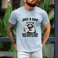 thumbnail image 4 of Funny Dad T-Shirt - Just A Dad Who Always Came Back With The Milk Tee with Raccoon Holding Milk - Father's Day Gift, Husband Dad Joke Shirt, Sarcastic Graphic Tee for Men, Papa Shirt, 4 of 7