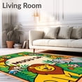 thumbnail image 2 of ODIKA 5'x7' Machine Washable Non-Slip Area Rug, Personalized Safari Adventure With Name For Playful High Traffic Rug, Green, 683358, 2 of 7