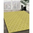 thumbnail image 3 of Ahgly Company Machine Washable Indoor Round Transitional Banana Yellow Area Rugs, 7' Round, 3 of 7