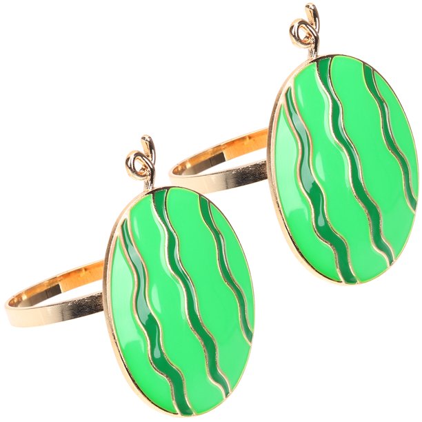 KAKOWELY 2 anillos para servilletas con diseño de sandía.