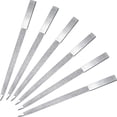 thumbnail image 1 of 6 Pieces Diamond Nail File Stainless Steel Double Side Nail File Metal File Buffer Fingernails Toenails Manicure Files for Salon and Home (Sliver, 7 Inch), 1 of 5