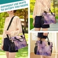 thumbnail image 5 of Purple Lilac Gold Marble Lunch Bag Insulated Lunch Box Leakproof Reusable Cooler Tote Adjustable Shoulder Strap for Men Women 12L, 5 of 6
