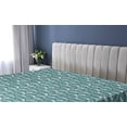 thumbnail image 5 of Ambesonne Underwater Fitted Sheet, Nautical Jellyfish Art, Full Size, Almond Green and White, 5 of 5
