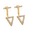 thumbnail image 2 of Pendientes colgantes geométricos de circonita cúbica para boda, pendientes colgantes para novia, joyería llamativa para Navidad, boda, 2 of 8