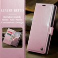 thumbnail image 2 of Leather Case for Samsung Galaxy S23 Ultra Card Slot Folio Flip Wallet Case for Samsung Galaxy S23 Ultra Premium PU Magnetic Kickstand Cover Soft TPU Inner Case Pink, 2 of 14