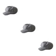 thumbnail image 4 of sweethay Gorras con visera Boina de lana de moda retro Sombreros octogonales de tacto cómodo Sombreros de líneas hermosas para fiesta Gris claro 3Conjunto, 4 of 6