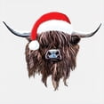 thumbnail image 3 of CafePress - Highland Cow Santa Hat Xmas Sweatshirt - Kids Hooded Sweatshirt, Classic Hoodie, 3 of 4