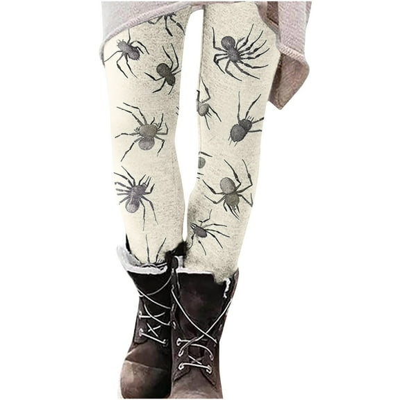 WIZUTIZ High Waisted Leggings Women's Halloween Tights Yoga Leggings Retro Trousers Spandex Pants with Cute Print Online Shopping