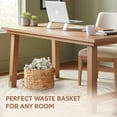 thumbnail image 4 of Greenatural Wicker Trash Can, 14x14x11 in Handwoven Water Hyacinth Waste Basket with Lid, 4 of 6