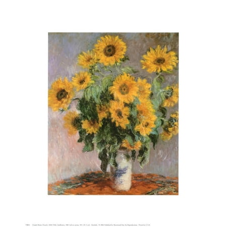 Картина подсолнухи клод моне