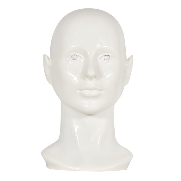 Modelos de cabeza de maniquí femenino Cabeza de maniquí Gafas Sombrero Blanco