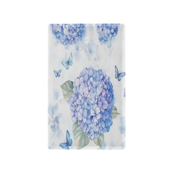 Blue Hydrangea Pattern Light Switch Cover Switch Plate Outlet Cover Plug Cover for Electrical Outlet