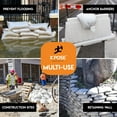 thumbnail image 2 of Empty Sand Bags, with Ties – Green 14" x 26" Heavy Duty Woven Polypropylene, UV Sun Protection, Dust, Water and Oil Resistant - Home and Industrial - Floods, Photography and More Bundle of 10, 2 of 6