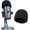 Black, variant on SUNMON Yeti Nano Microphone Foam Windscreen - Mic Wind Cover Pop Filter Foam Cover, Professional Customized for Blue Yeti Nano, The Thicker Pop Filter Is a Good Option.