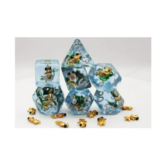 Foam Brain Games Poly Set - Goldfish w/Silver (7) New