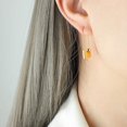 thumbnail image 2 of Pendientes con candado personalizados sencillos, pendientes de acero titanio estilo callejero, dorados, 2 of 4