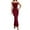 hwj# Red134, variant on Women Elegant Formal Prom Dresses Cross Spaghetti Strap Sleeveless Scoop Neck High Split Ruffles Backless Wedding Party Evening Ball Gown Satin Maxi Dress,Black,L