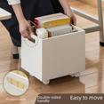 thumbnail image 4 of Plastic table removable bookshelf with pulley simple Student Book finishing storage box wholesale, 4 of 6