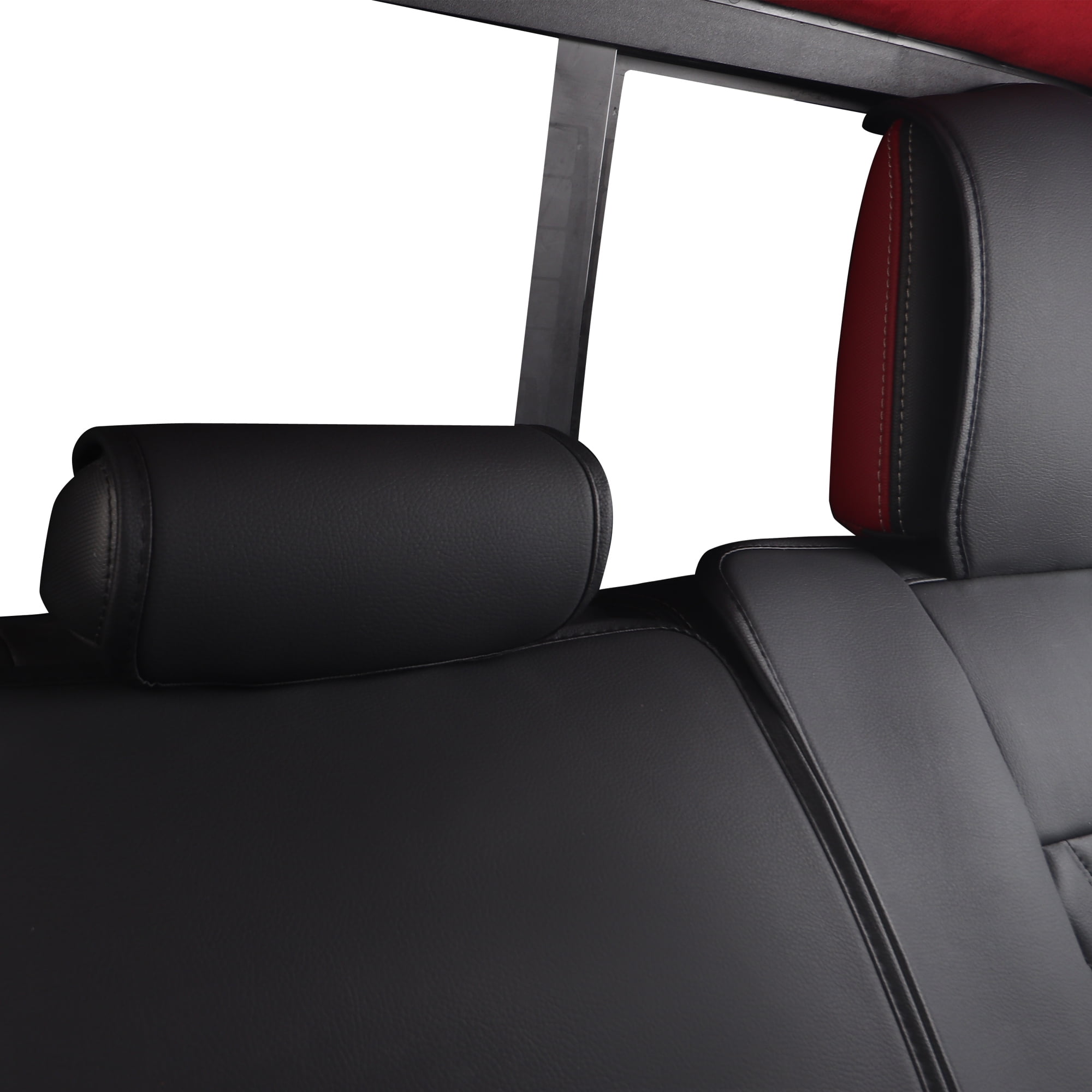 JOJOBAY Car Seat Covers for Dodge Ram,Fit 2009-2026 1500/2500/3500 HD Pick-up Truck,Crew,Regular,Quad,Mega Cab,Waterproof Synthetic Leather Seat Covers(Rear Seat Cover,Black)