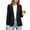 Black, variant on Blazer for Women Long Sleeve Business Casual Suit Jacket Notch Lapel Button Blazer Padded Shoulders