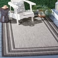 thumbnail image 2 of SAFAVIEH Courtyard Ercan Bordered Indoor/Outdoor Area Rug, Light Grey/Black, 2' x 3'7", 2 of 6