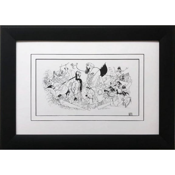 Al Hirschfeld "Les Miserables" Custom Framed Decorative ART Print Generic