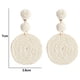 thumbnail image 2 of Pendientes de bola de rafia boho para mujer Laklulu, pendientes colgantes redondos de rafia individuales - Joyería de resort de playa de verano, 2 of 5